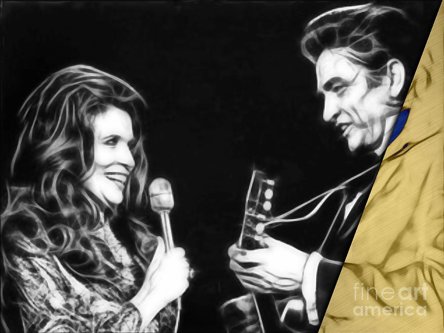 June Carter and Johnny Cash Collection Mixed Media by Marvin Blaine