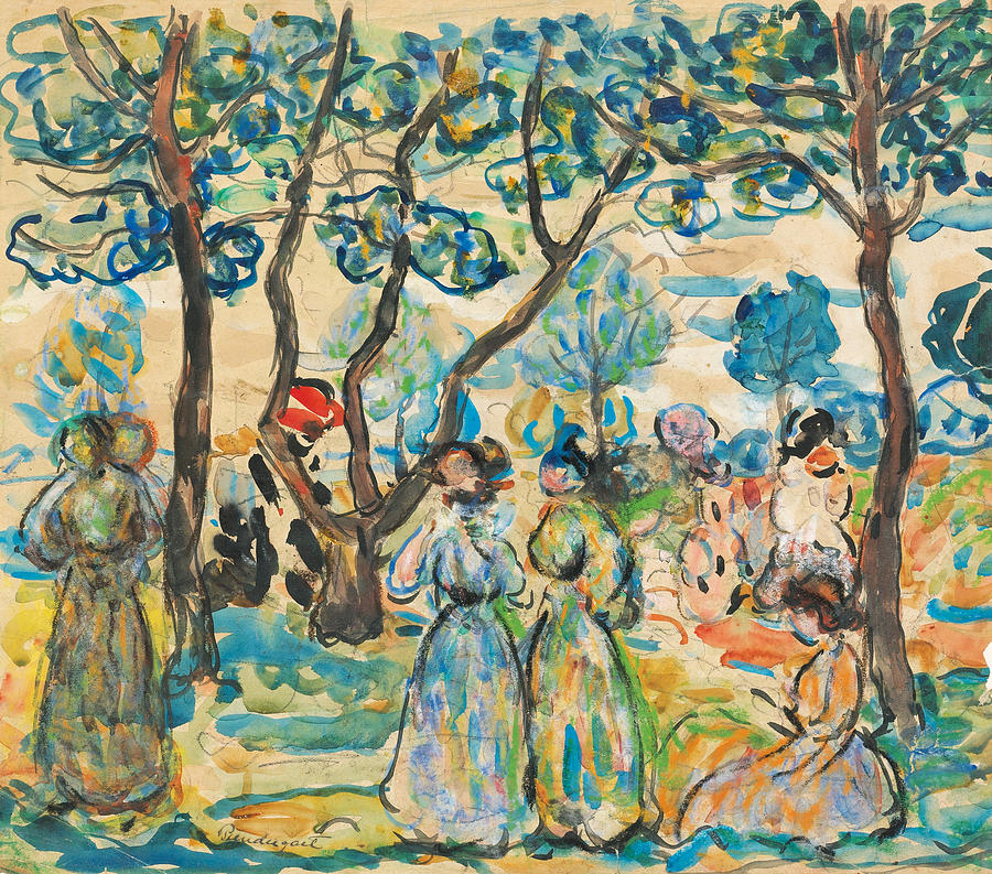 Tree Painting - June Day by Maurice Brazil Prendergast