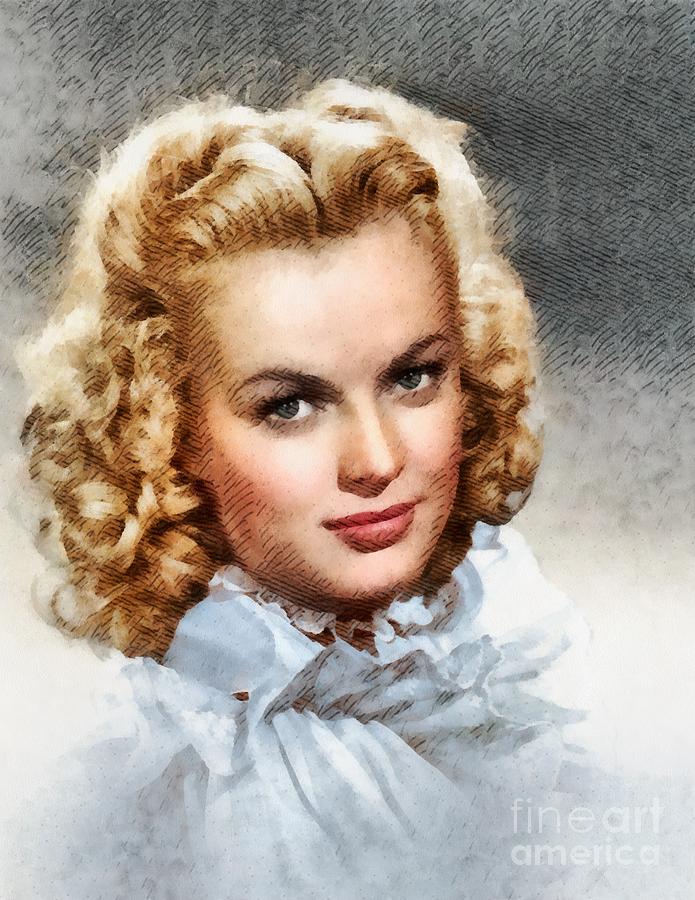 June Haver, Vintage Hollywood Actress Painting