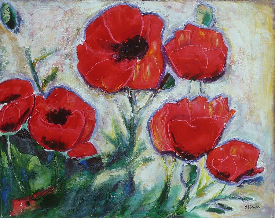 June In Red II Painting