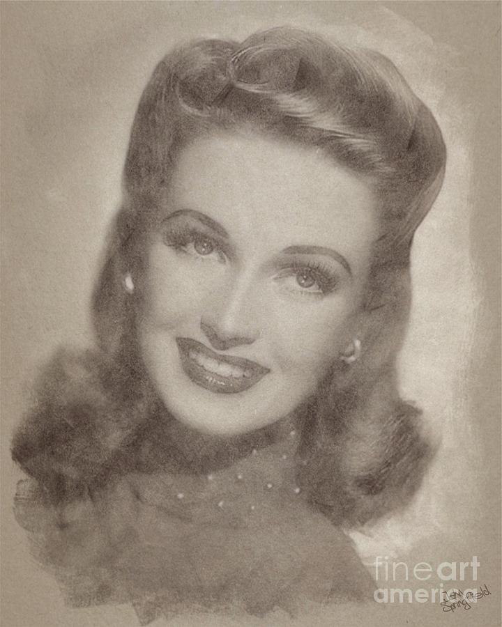 June Lang, Vintage Actress Drawing