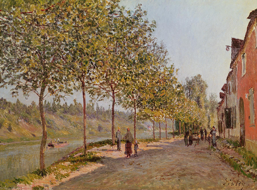 Tree Painting - June Morning in Saint Mammes by Alfred Sisley