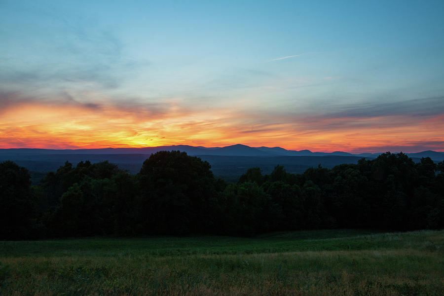 June Sunset Over the Catskills Photograph by Jeff Severson