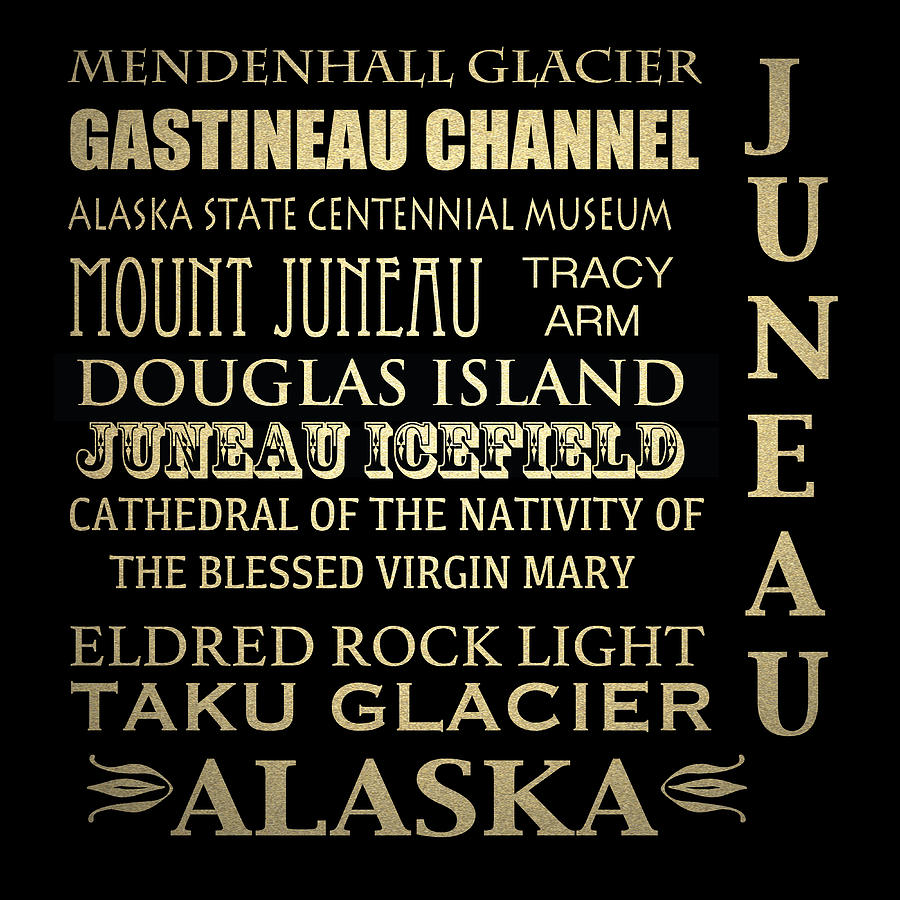 Juneau Alaska Famous Landmarks Digital Art by Patricia Lintner