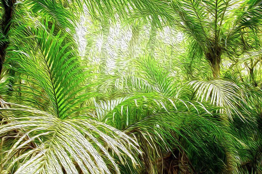 Jungle abstract 1 Digital Art by Les Cunliffe