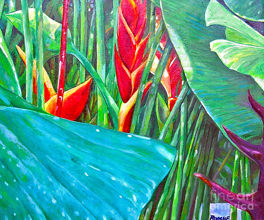 Jungle Flower Painting by Joe Roache