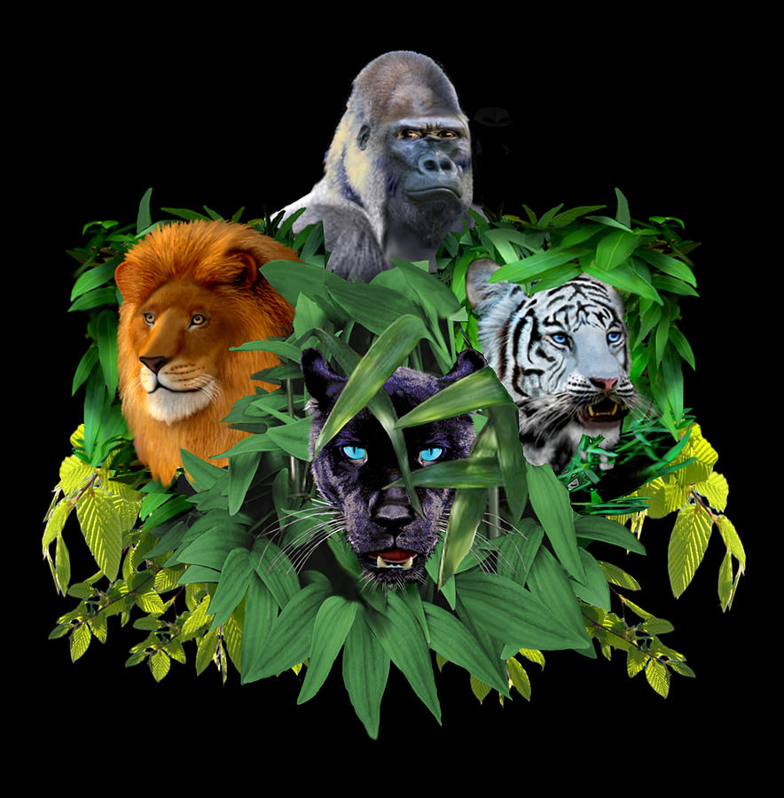 Jungle Guardians Digital Art by Glenn Holbrook