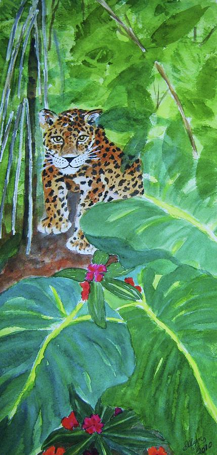 Jungle Jaguar Painting by Ellen Levinson