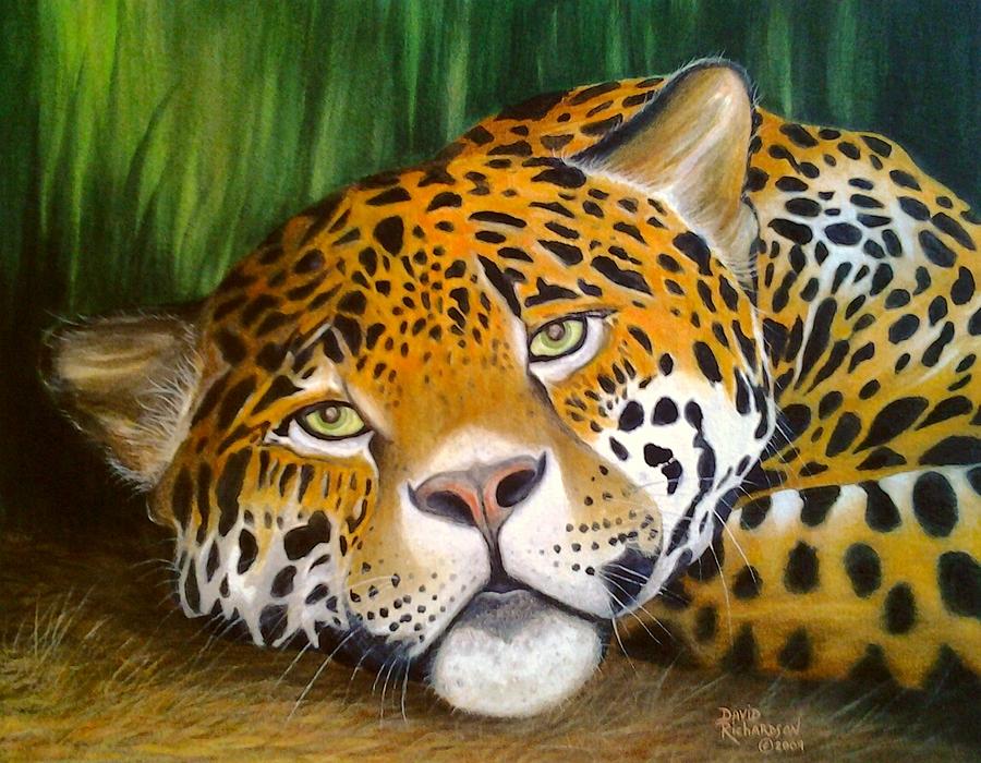 Animal Painting - Jungle King by David Richardson