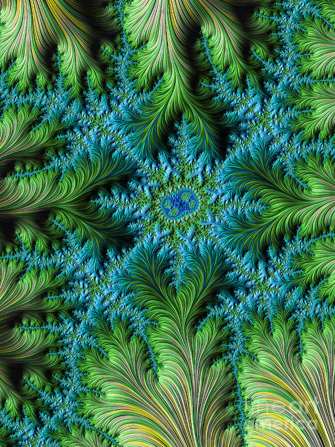 Jungle Meets Sea Fractal Digital Art by Dee Flouton