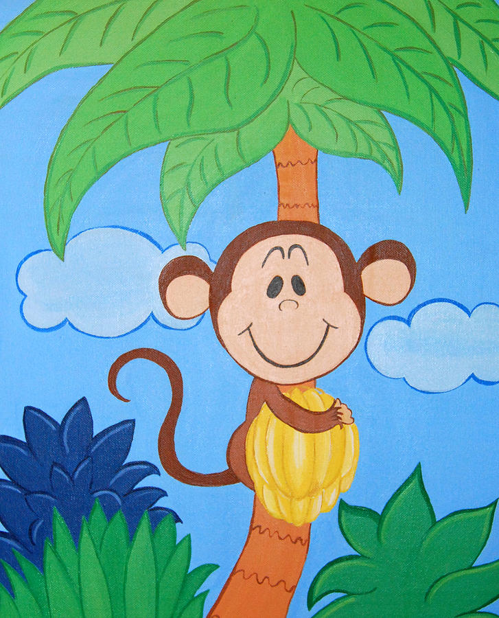 Jungle Monkey Painting by Valerie Carpenter