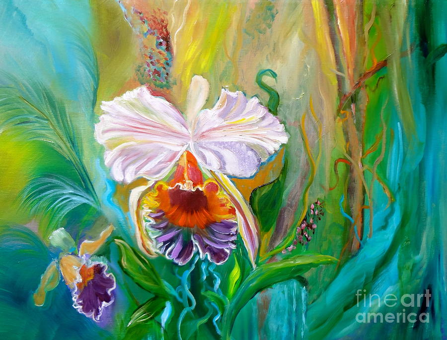 Jungle Orchid Painting by Jenny Lee