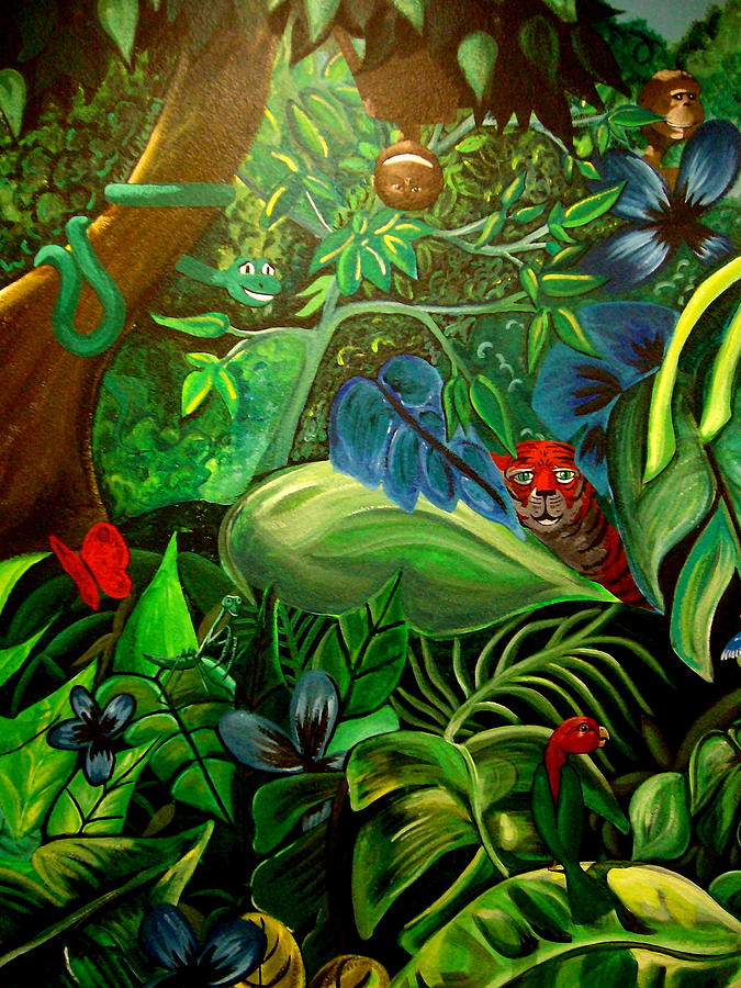 Jungle Room Painting by David  Larcom