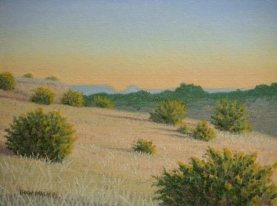 Landscape Painting - Juniper Shadows by Thaw Malin III Landscape Painting - Juniper Shadows by Thaw Malin III