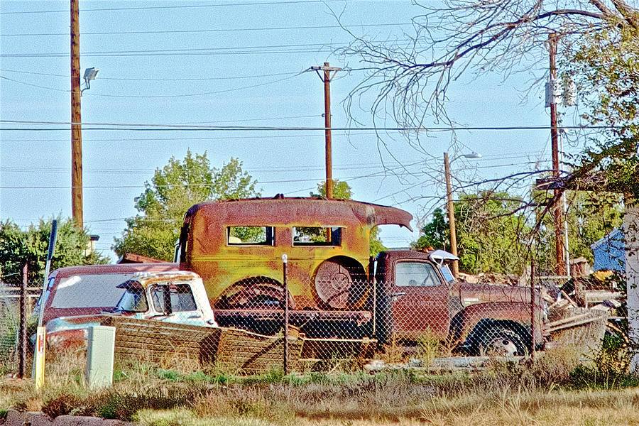 Junkyard Beauties on Historic Route 66 in Tucumcari, New Mexico Photograph by Ruth Hager