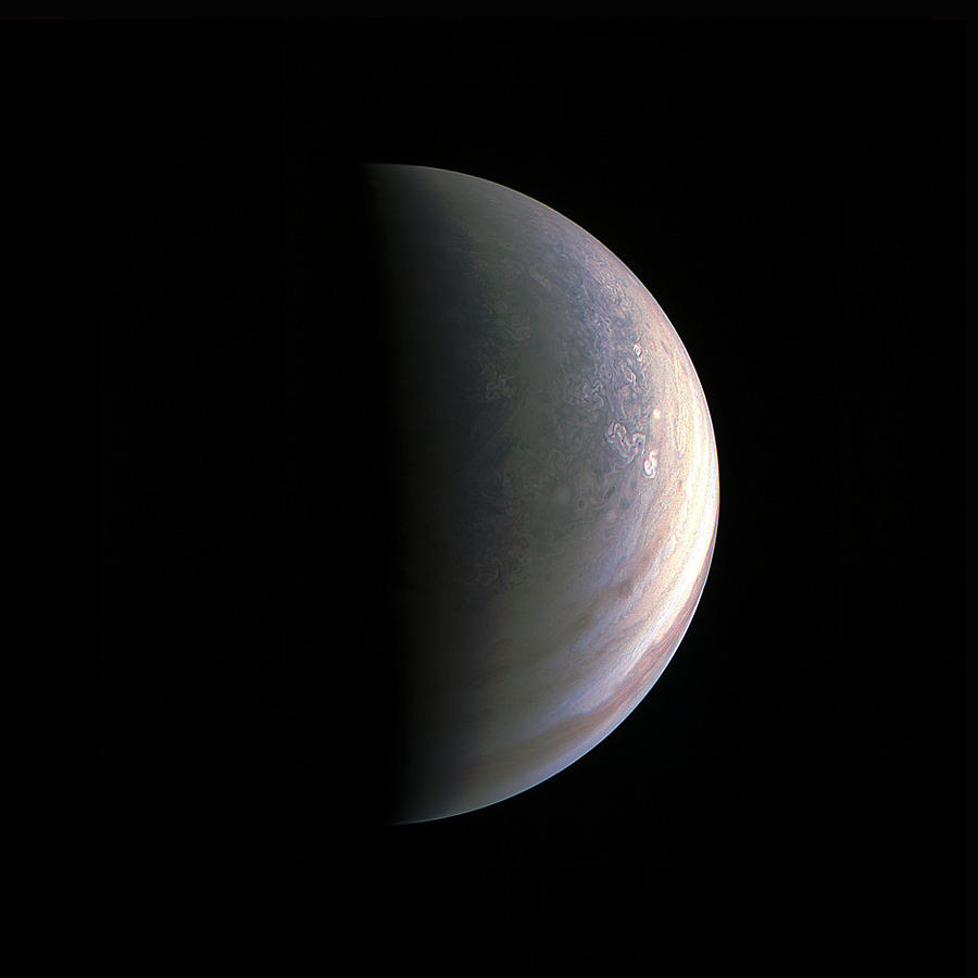 Juno Closing in on Jupiters North Pole Photograph by Eric Glaser