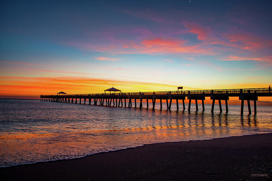 Juno Pier Colorful Sunrise Photograph by Ken Figurski