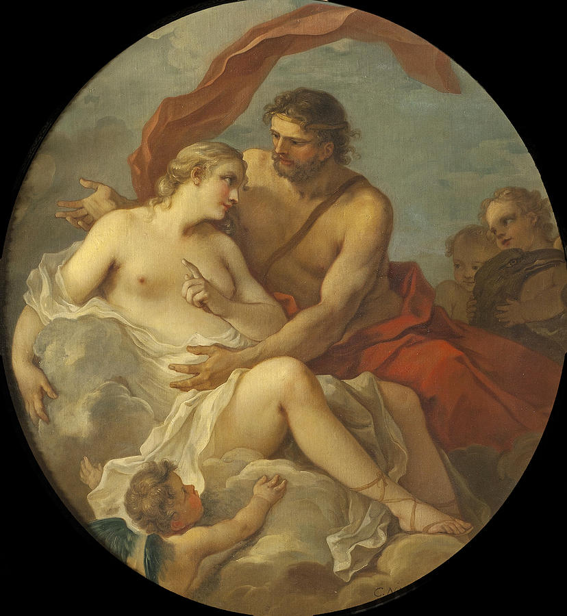 Jupiter and Callisto Painting by Charles-Joseph Natoire