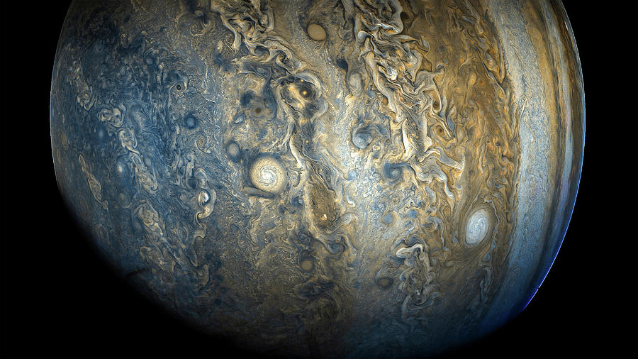 Juno Photograph - Jupiter and Its Stunning Southern Hemisphere by Eric Glaser
