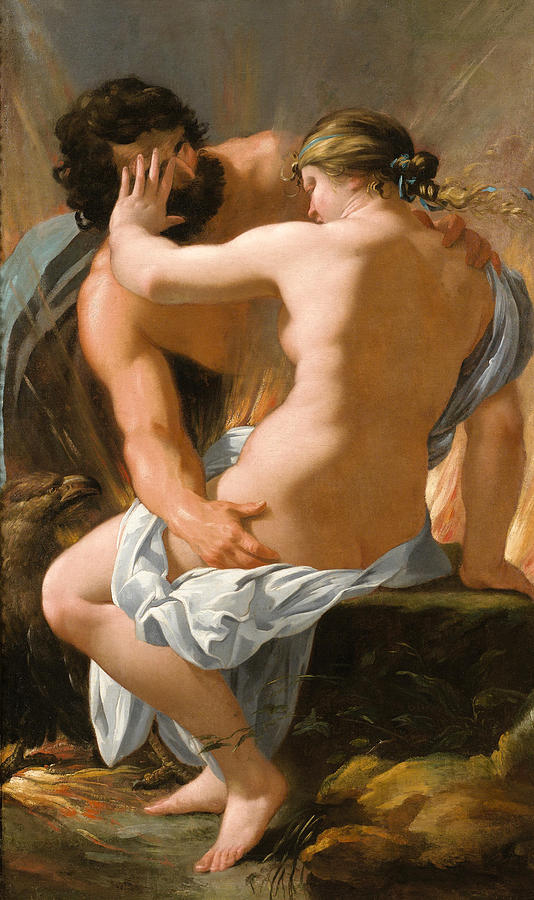 Jupiter and Semele Painting by Francois Perrier