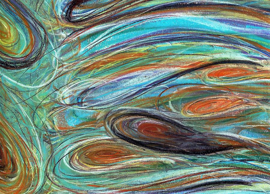 Jupiter Explored - An Abstract Interpretation of the Giant Planet Pastel by Angela Rath