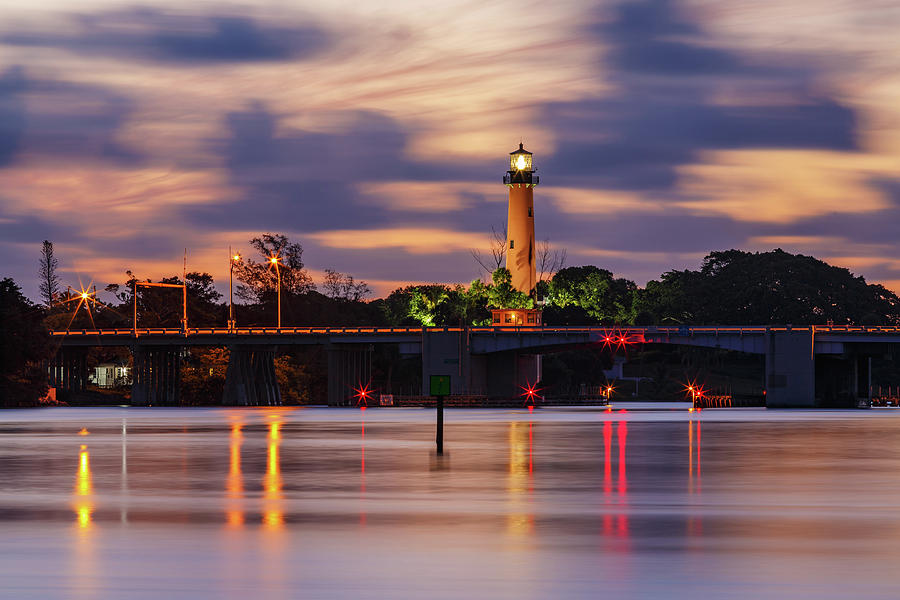 Jupiter Inlet Lighthouse at Dawn II Photograph by Claudia Domenig ...