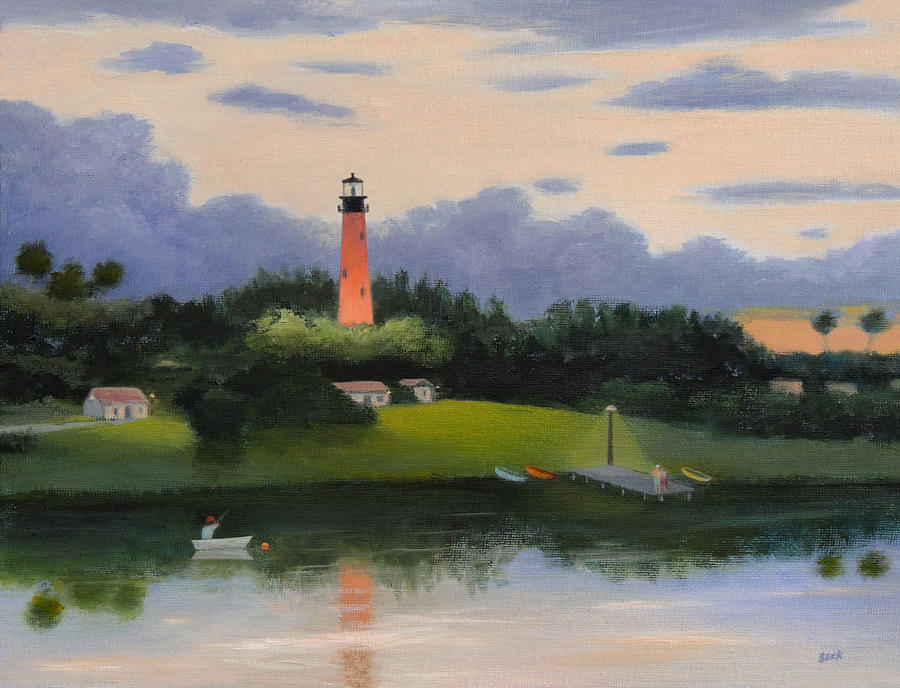 Jupiter Light, Florida Painting by Gordon Beck
