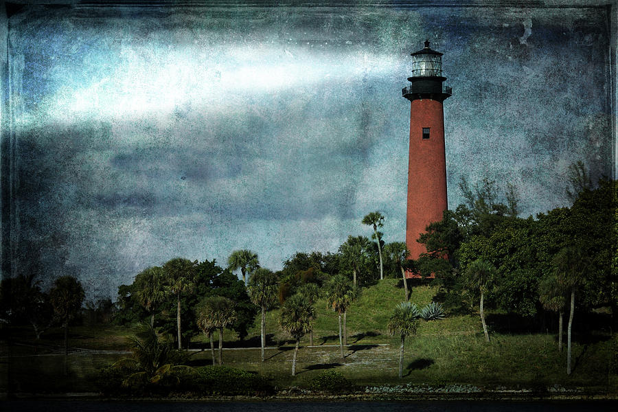 Tree Photograph - Jupiter Lighthouse-2a by Rudy Umans