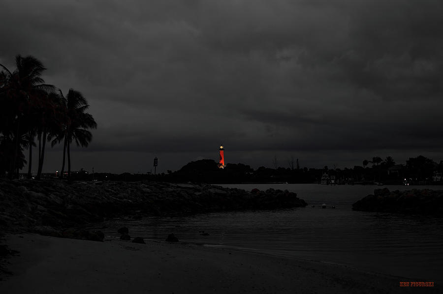 Jupiter Lighthouse Night Select Color Photograph by Ken Figurski
