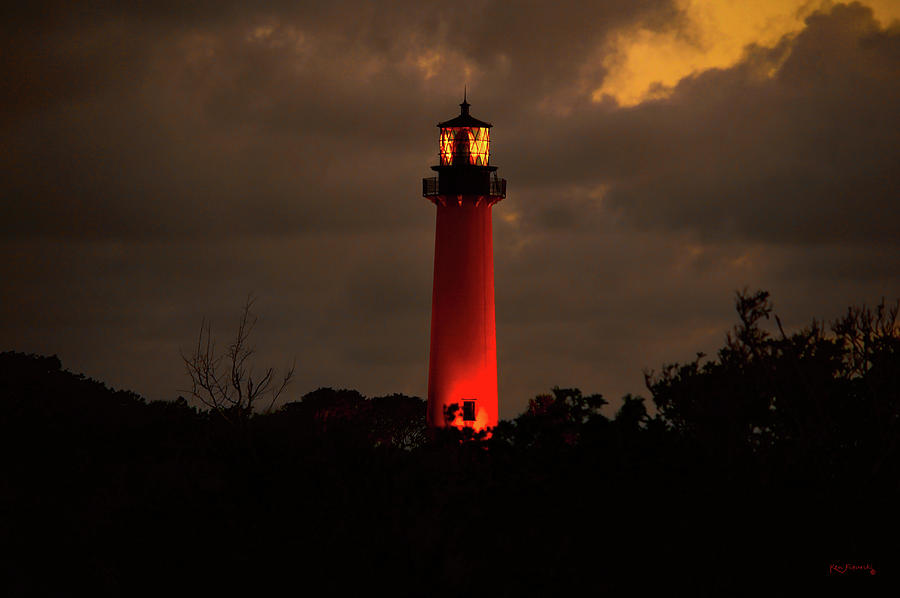 Jupiter Lighthouse Orange Sunset Photograph by Ken Figurski
