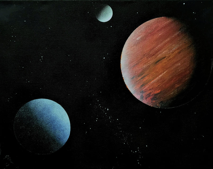 Space Painting - Jupiter Rising by Jennifer Chlarson