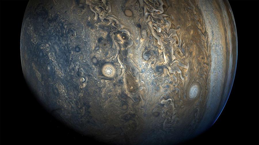 Jupiter s Stunning Southern Hemisphere Painting by Celestial Images