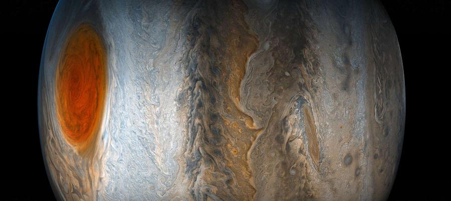 Jupiter The tumultuous Great Red Spot Painting by Celestial Images