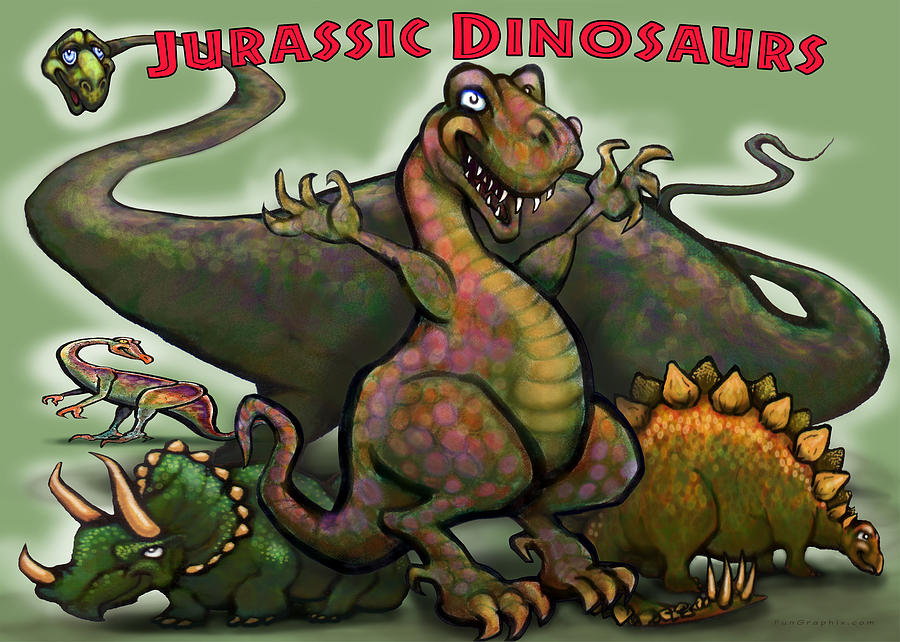 Jurassic Dinosaurs Digital Art by Kevin Middleton