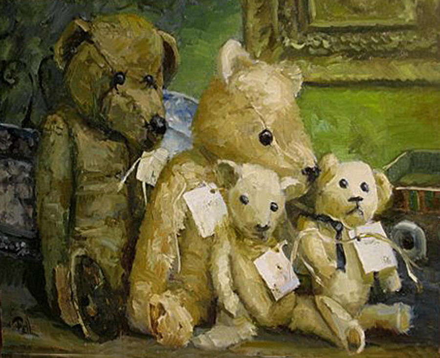 Bear Painting - Just a Lookin for a Home by Lilli Pell