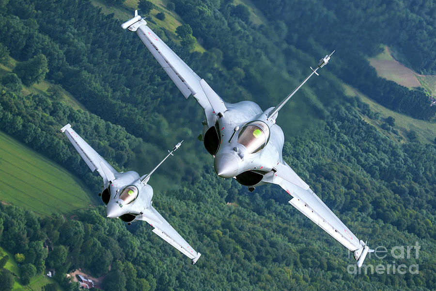just a pair of Dassault Rafale flying around Photograph by Nir Ben-Yosef