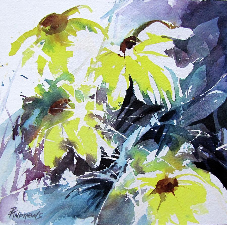 Flower Painting - Just A Splash of Yellow by Rae Andrews