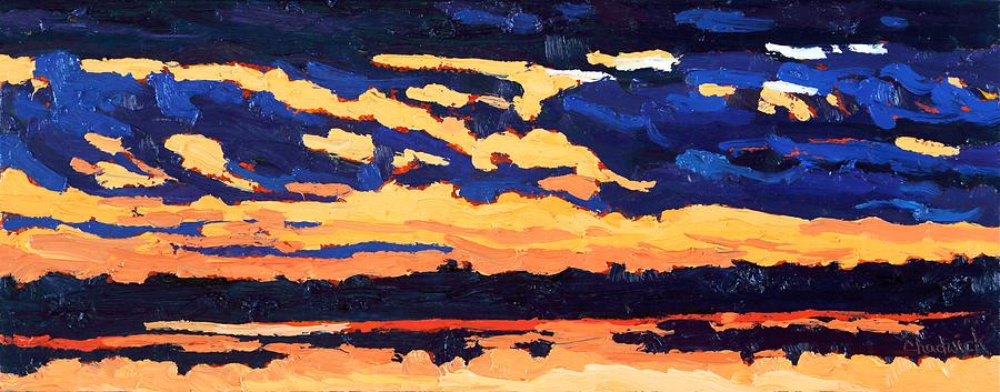 Just Another November Sunset Painting by Phil Chadwick