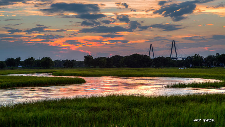 Sunset Photograph - Just another Ravenel sunset by Walt Baker