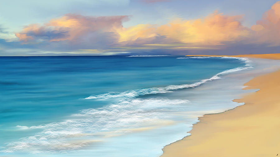 Just beachy Digital Art by Anthony Fishburne