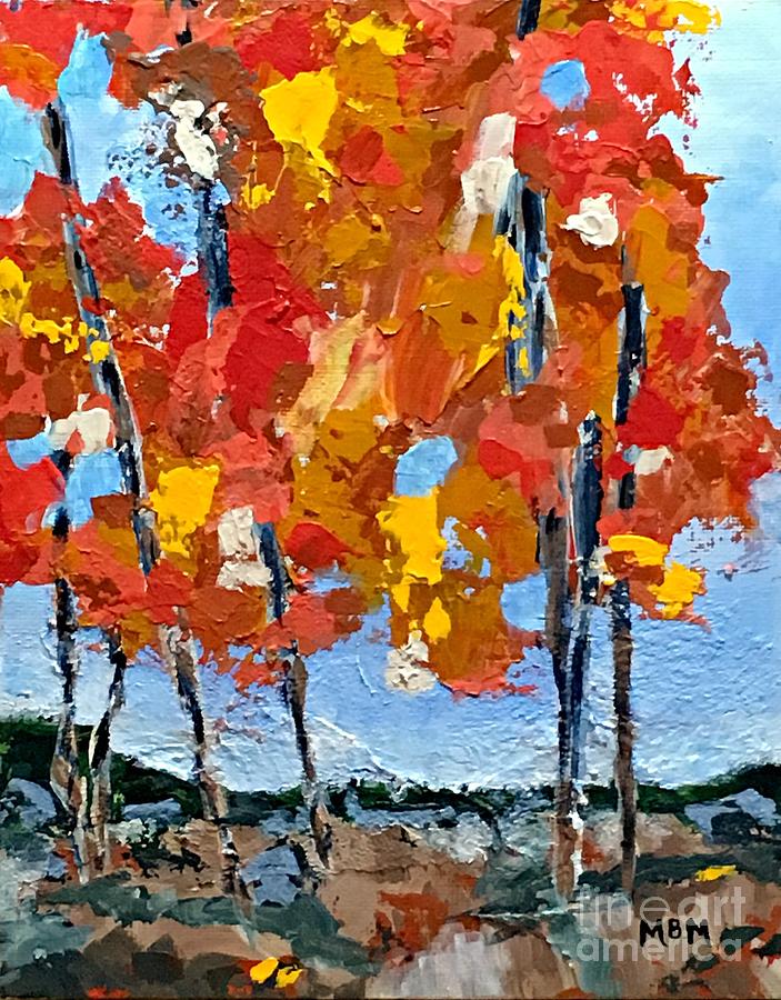 Just Beyond the Trees Painting by Mary Mirabal