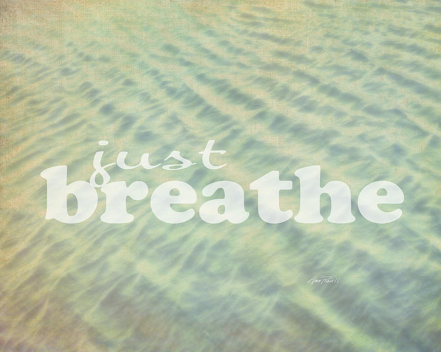 Just Breathe - textured photo art Photograph by Ann Powell