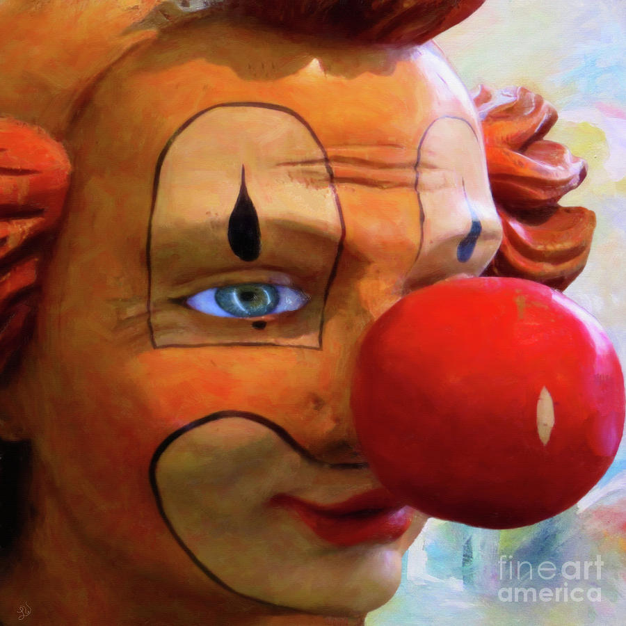 Halloween Painting - Just Clowning  by L Wright