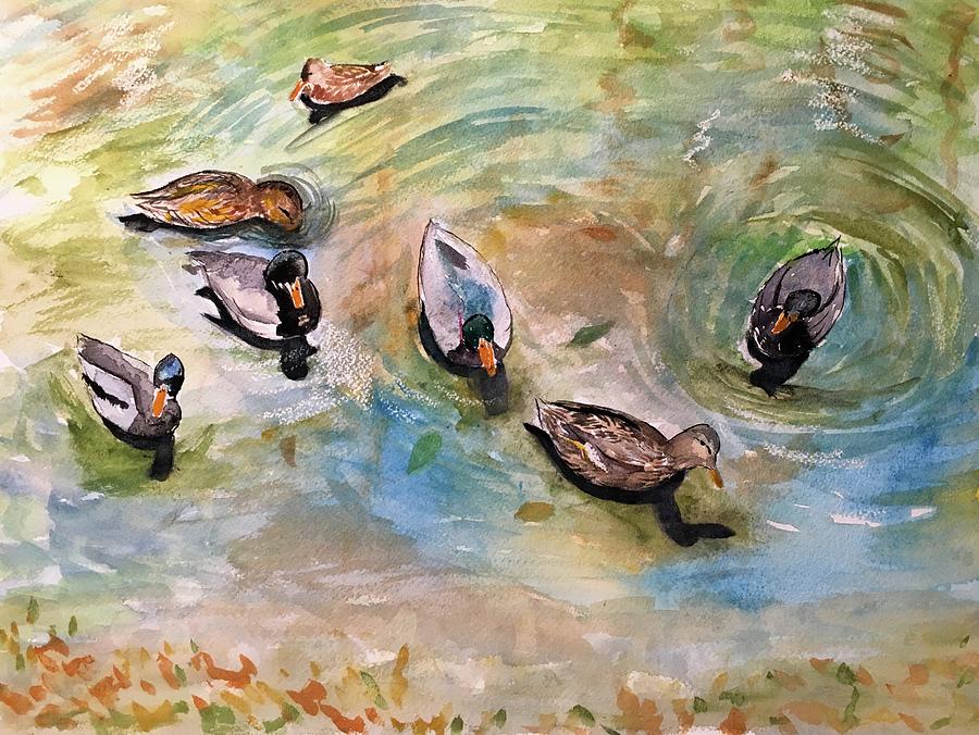Just Ducky Painting by Marita McVeigh