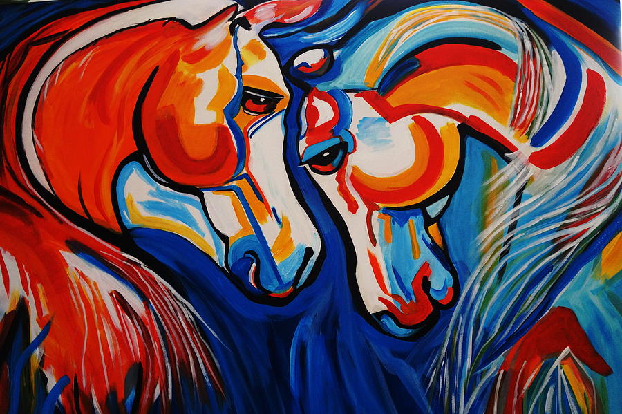 Just Horsing Around Painting by Nora Shepley