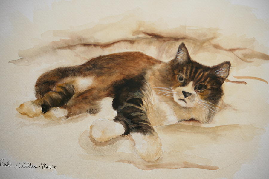 Just Kitty Painting by Bobby Walters