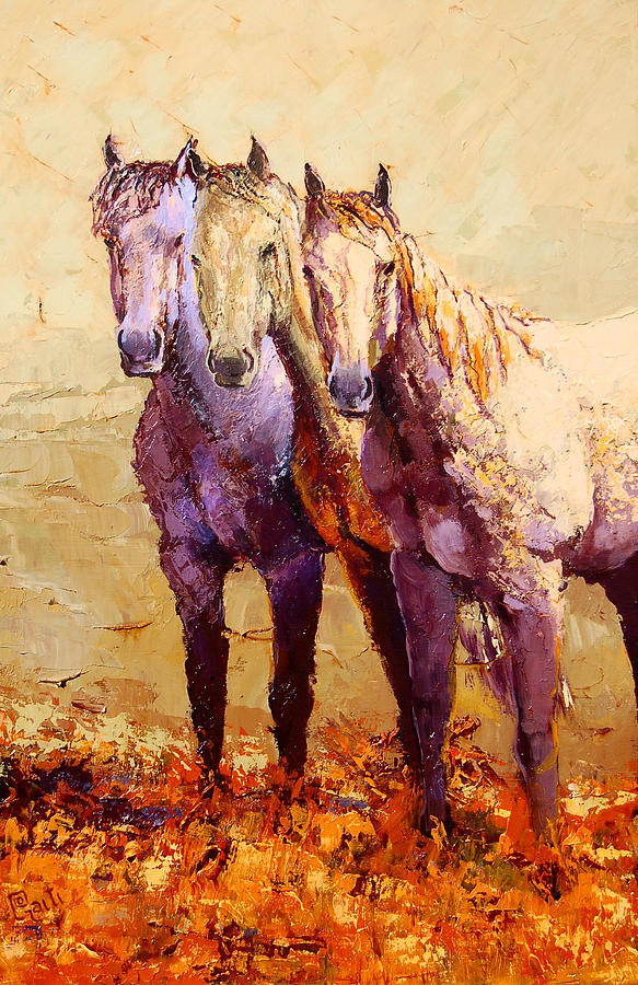 Horse Painting - Just Lookin by Ritch Gaiti
