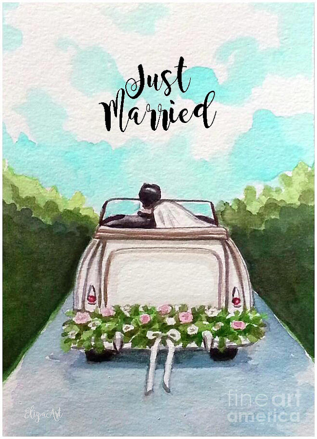 Just Married Painting by Elizabeth Robinette Tyndall