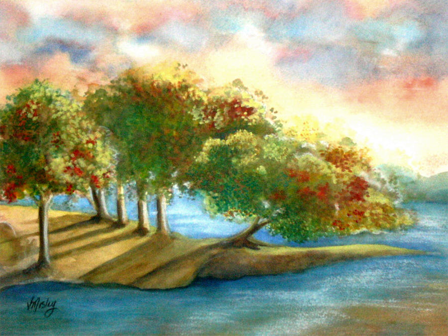 Tree Painting - Just My Imagination by Vi Mosley
