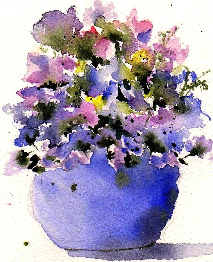 Flower Painting - Just Picked by Anne Duke